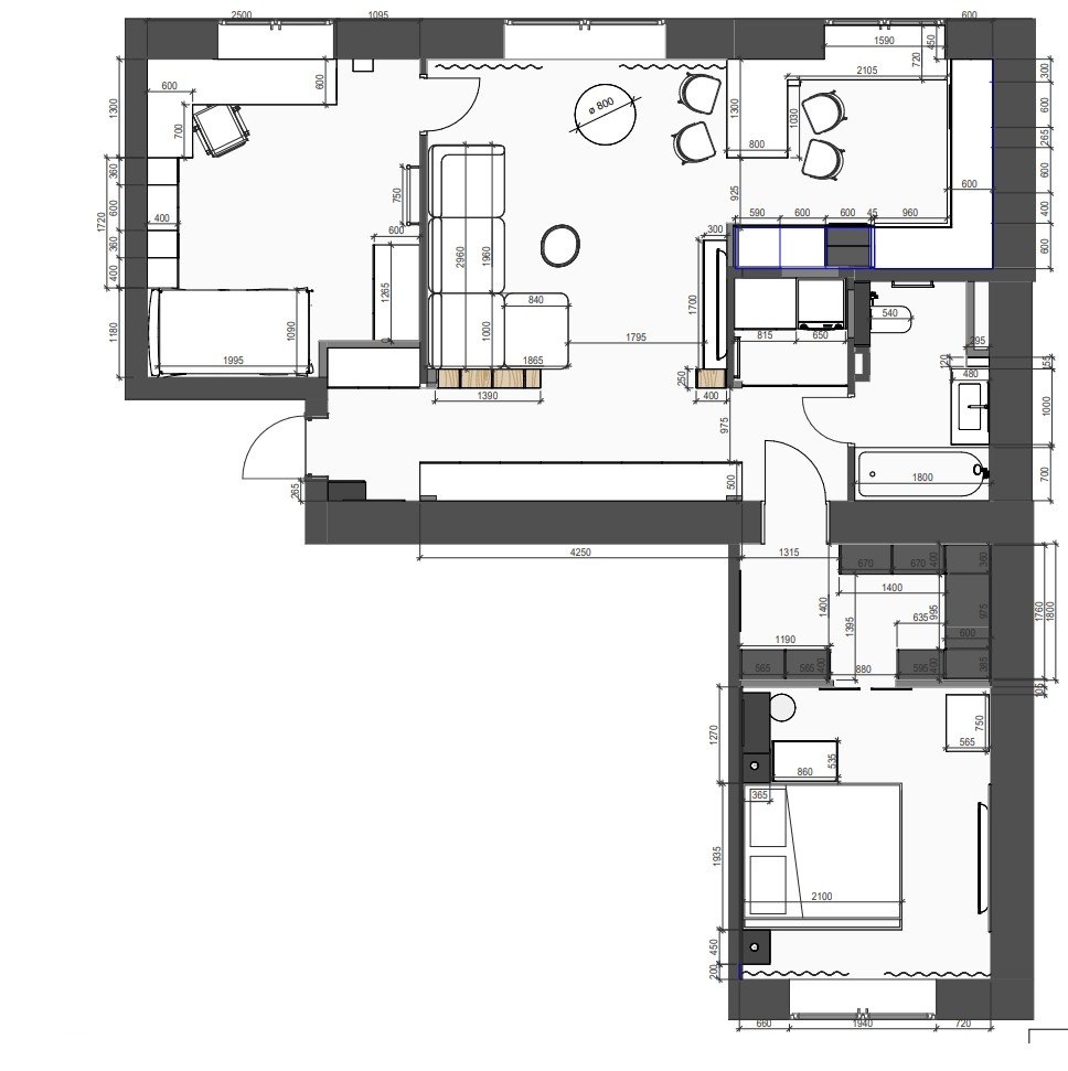 Планировка квартиры 80 м²